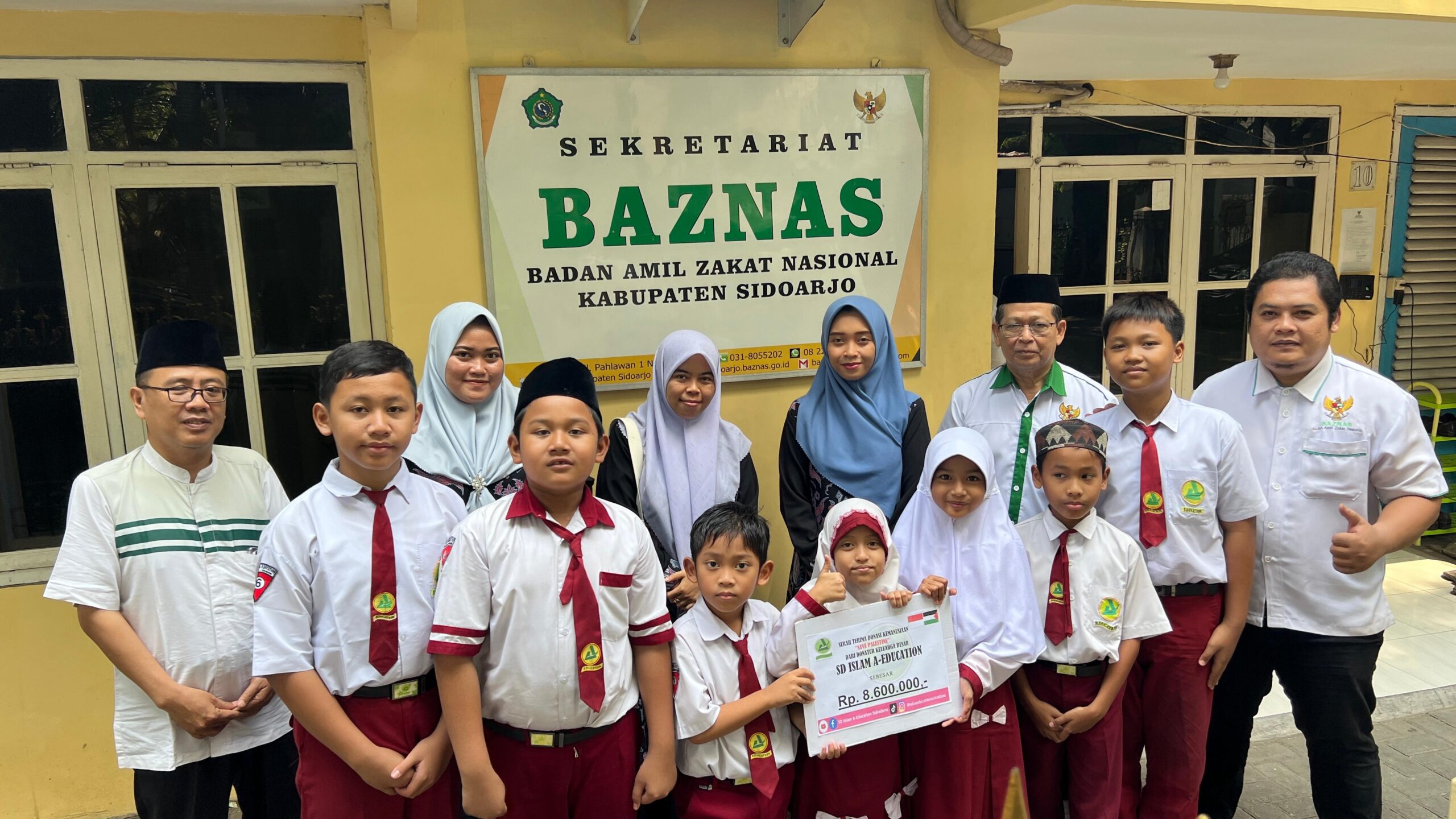 Donasi untuk Palestina bersama BAZNAS Kabupaten Sidoarjo